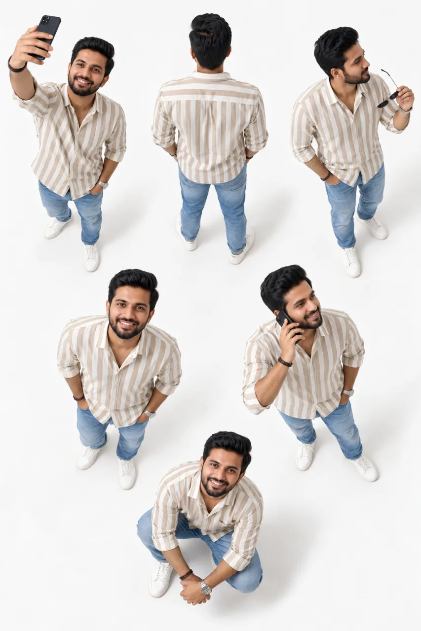 7-Pose Men's Fashion Lookbook