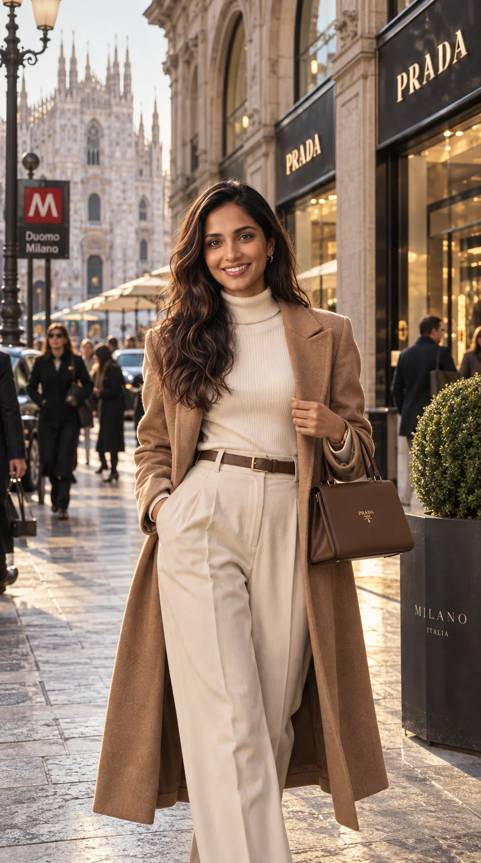 Instagram Trending AI Photo – Viral Milan Luxury Fashion Editorial Prompt