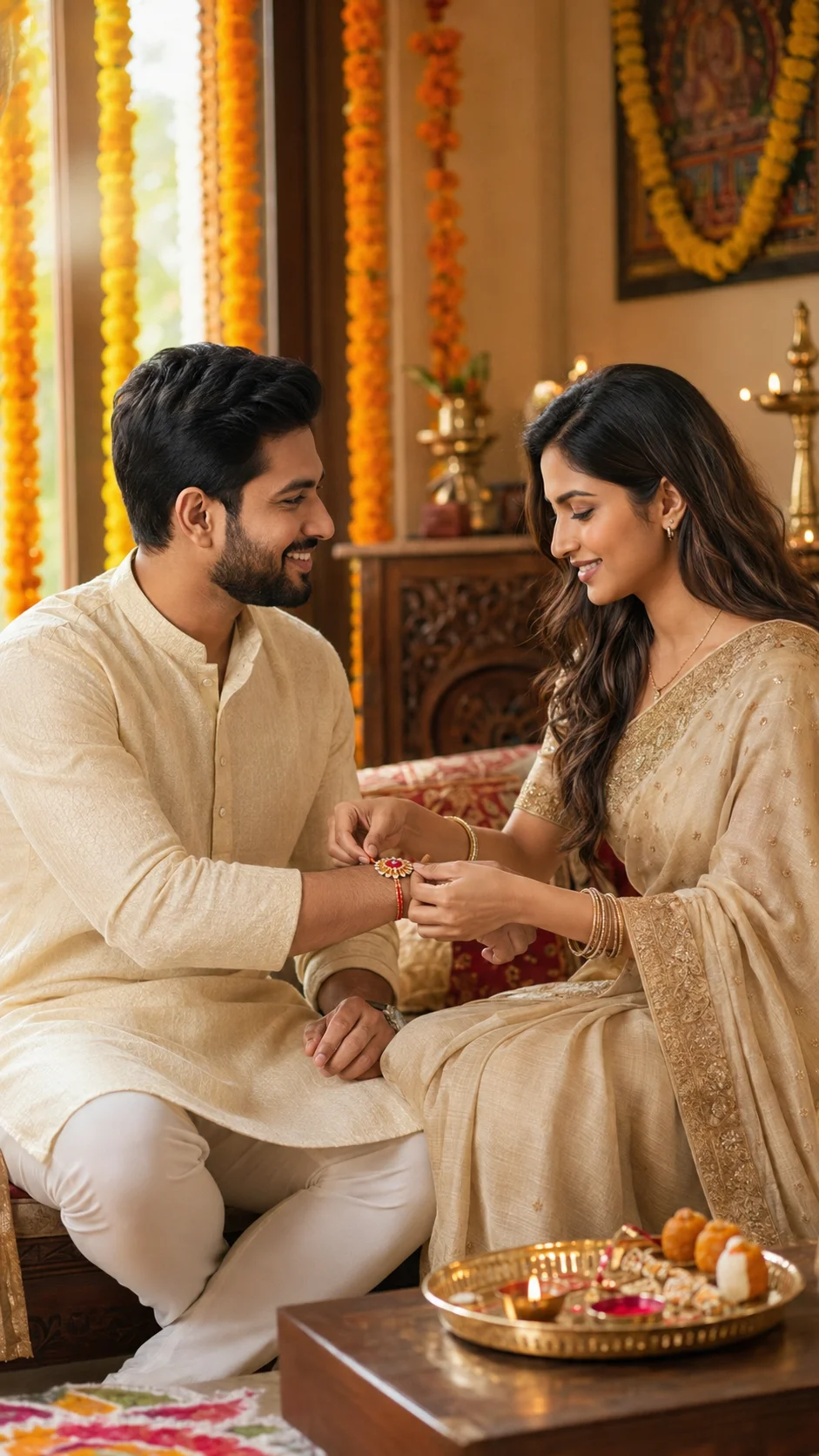 Traditional Raksha Bandhan Royal Indian Home