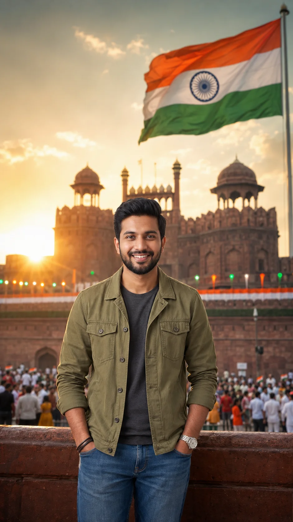 15 August Indian Flag Cinematic Photo