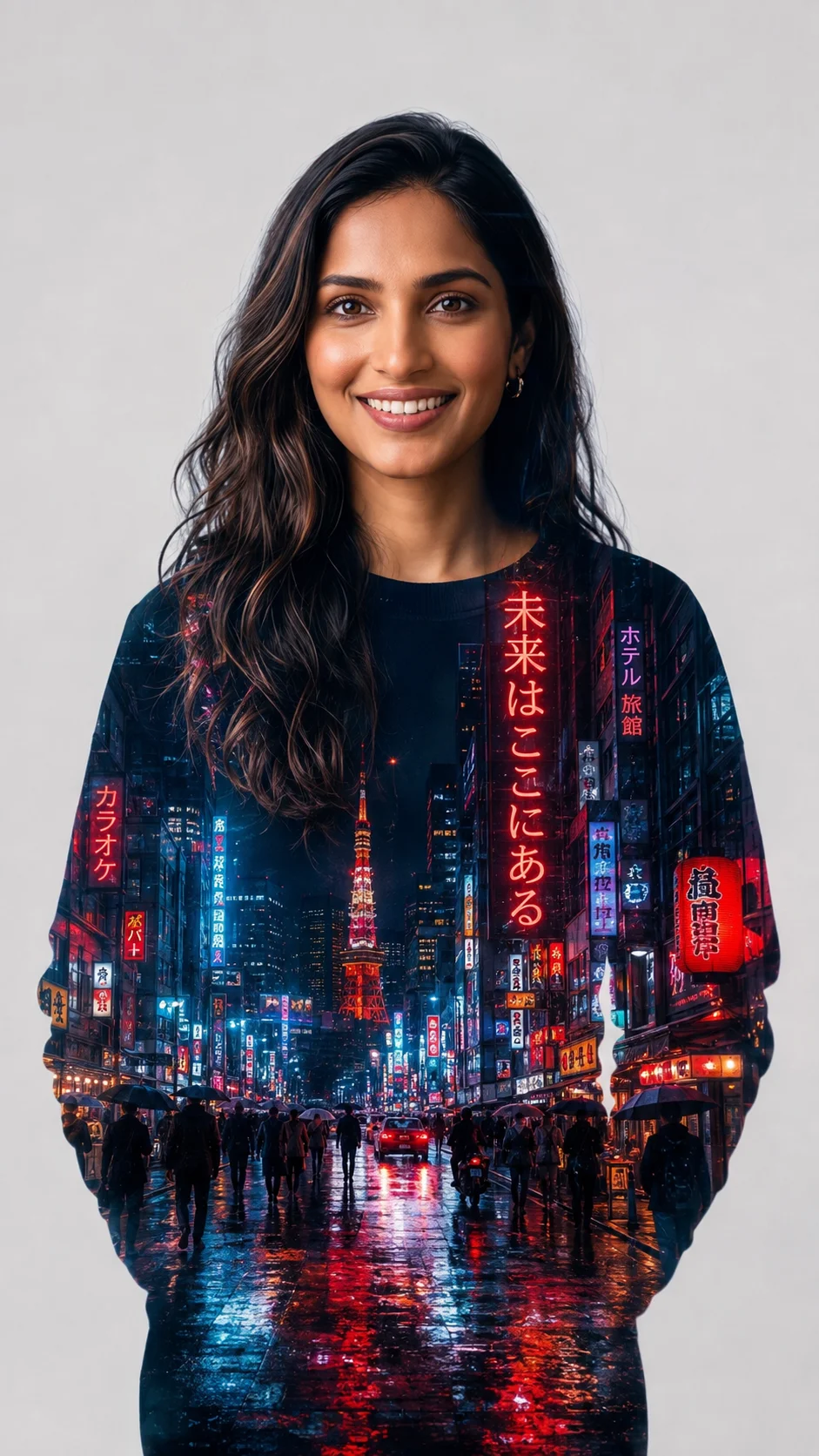 Double-Exposure Cyberpunk