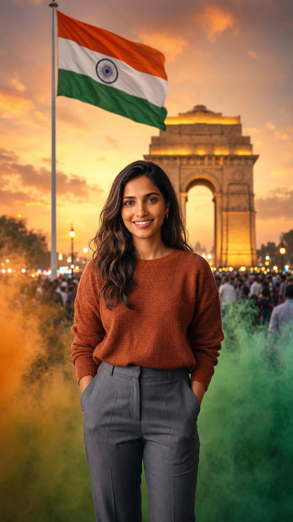 India Gate Tricolor AI Image 2026