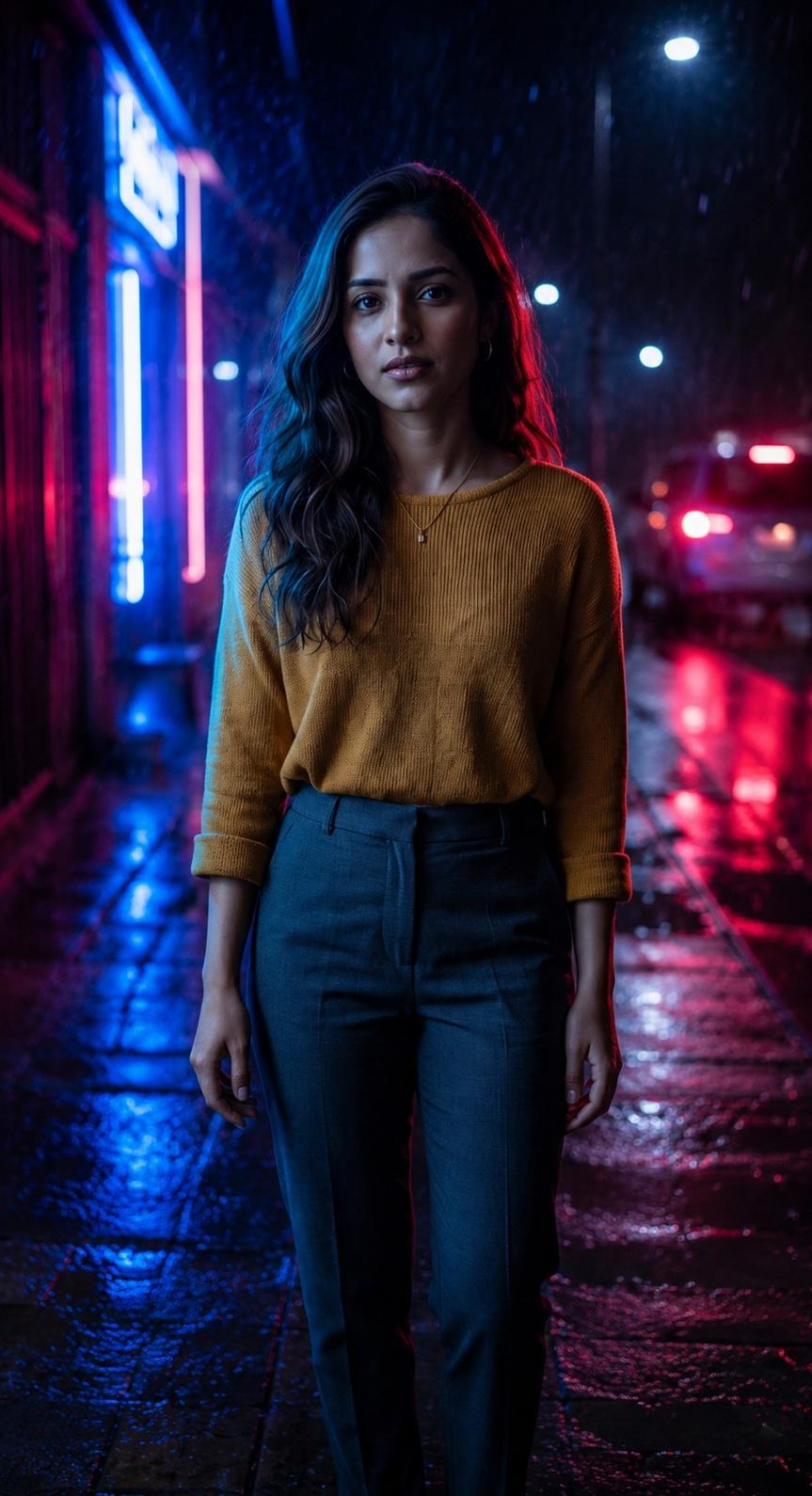Neo-Noir Cinematic Portrait