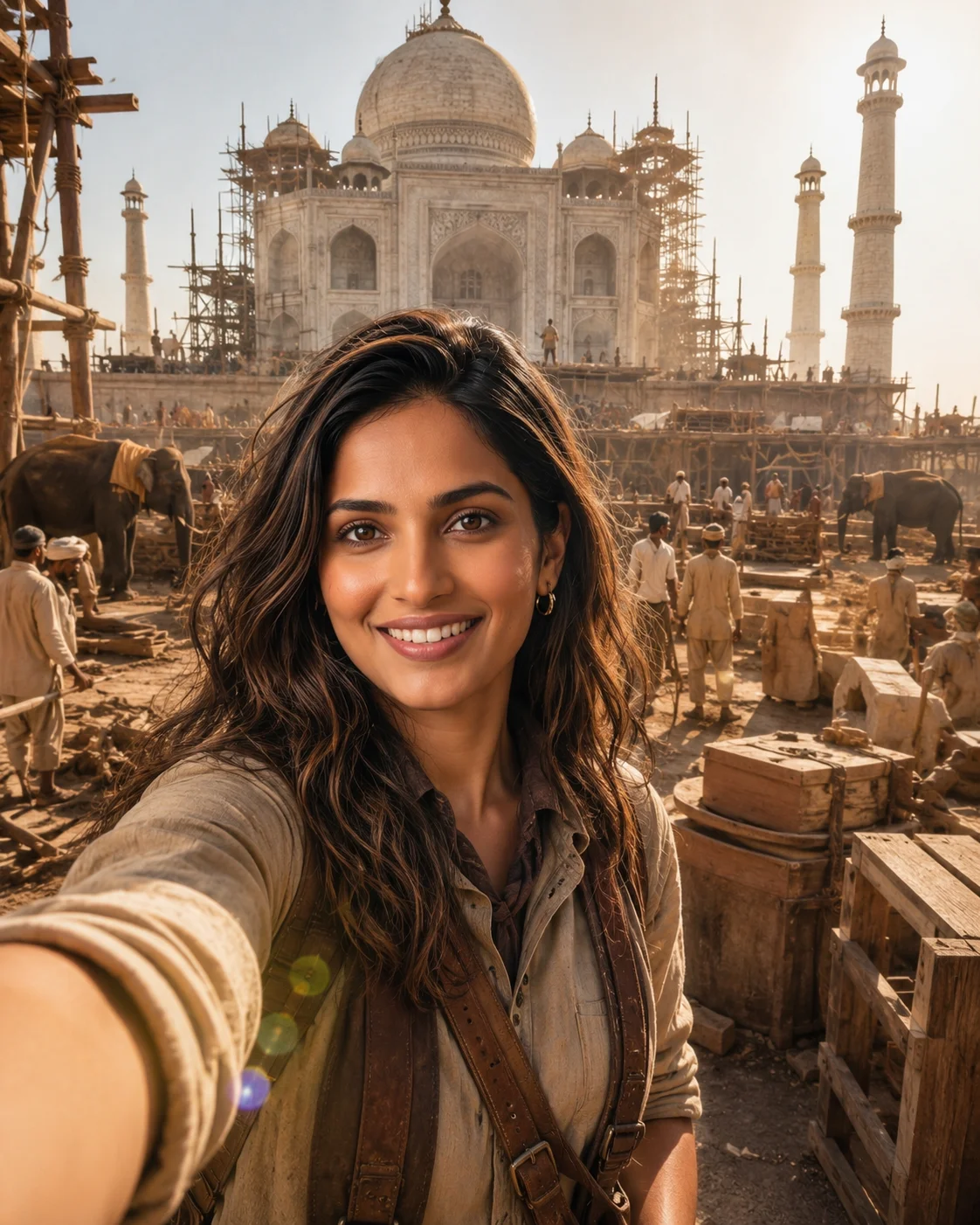 Taj Mahal Time-Traveler Selfie